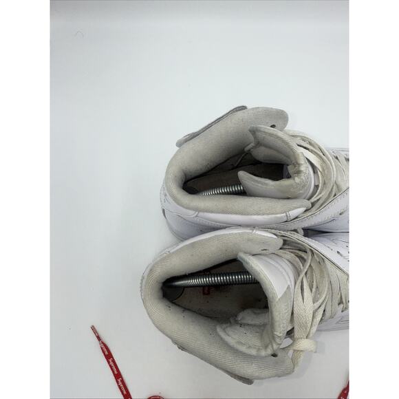 Size 9.5 - Nike Supreme x Air Force 1 Mid Box Logo - Triple White bs892 main image 5